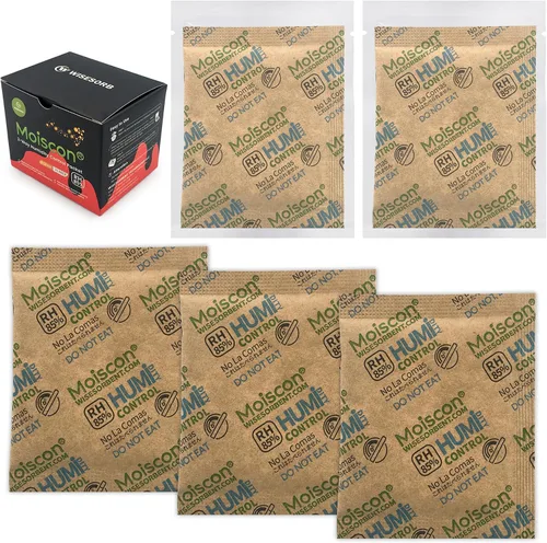 Vista 34 de Wisesorb Paquetes de control de humedad bidireccionales 49% para guitarras e instrumentos de madera - Absorbentes de humedad de 70g