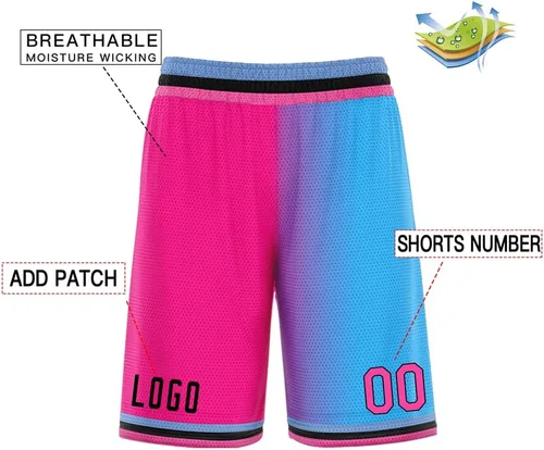 Vista 3 de Pantalones cortos de malla de baloncesto para hombre con bolsillos, pantalones cortos de entrenamiento personalizados para correr, gimnasio, añadir