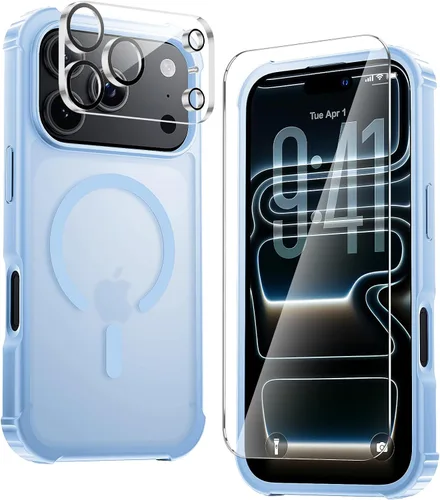 Vista 15 de Yriklso Funda magnética para iPhone 18 Pro y 17 Pro, color negro