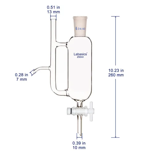 Vista 2 de Labasics Separador receptor de aceite de agua con suministro de laboratorio 24/40, 8.5 fl oz