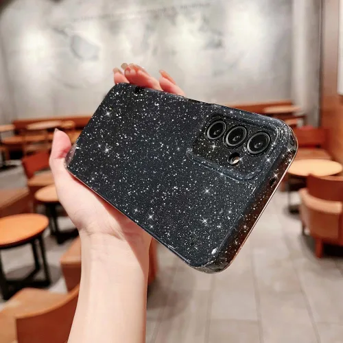 Vista 4 de MINSCOSE Funda compatible con Samsung Galaxy A14 5G, bonita funda delgada con purpurina fina, a prueba de golpes, de TPU para mujeres y niñas