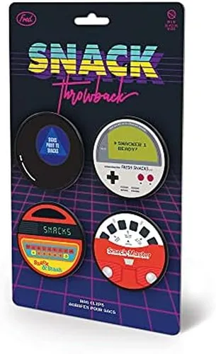 Vista 7 de Genuine Fred Cosmic Clips - Juego de 4 clips para bolsas, patrones planetarios