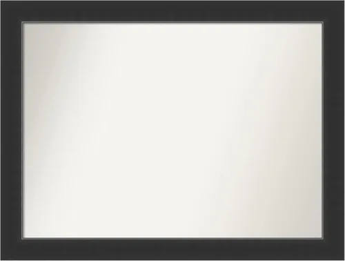 Vista 402 de Amanti Art Espejo personalizado, espejo de baño negro Astor, espejo de pared o espejo de tocador de baño sobre el fregadero (25 x 25 pulgadas)