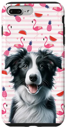 Vista 9 de Funda para iPhone 15 Border Collie Flamingo Pink Pineapple Red Watermelon Hearts