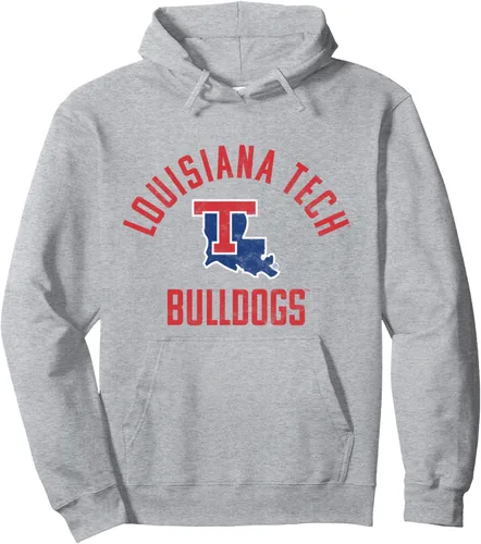 Vista 3 de Louisiana Tech Bulldogs - Sudadera con capucha grande, Negro