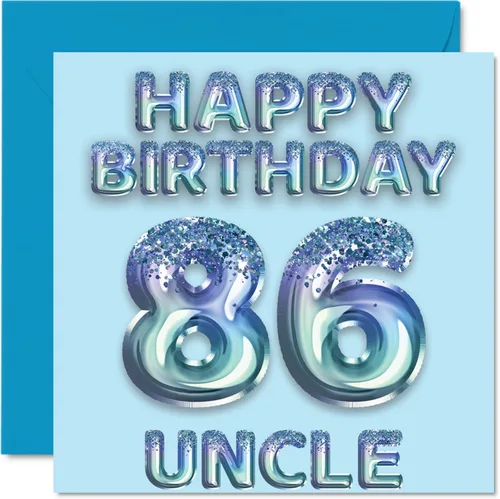 Vista 257 de Stuff4 Tarjeta de primer cumpleaños para niños, globo de fiesta con purpurina azul, tarjetas de feliz cumpleaños para niño de 1 año, nieto, hijo, 57