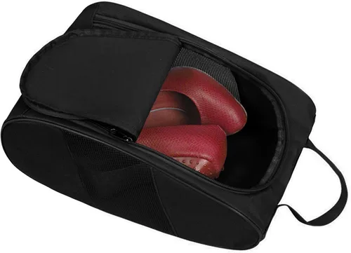 Vista 8 de Impermeable transpirable a prueba de polvo de viaje portátil zapatos con cremallera asa de transporte organizador casa zapatos libre soporte