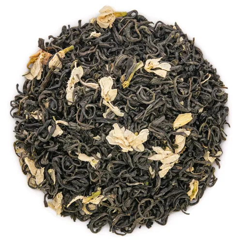 Vista 10 de Oriarm Bi Tan Piao Xue - Té verde jazmín hojas sueltas – Hojas de té verde chino con flores de jazmín – Yuqian 3er grado – 3.53 onzas (3.53 onzas)