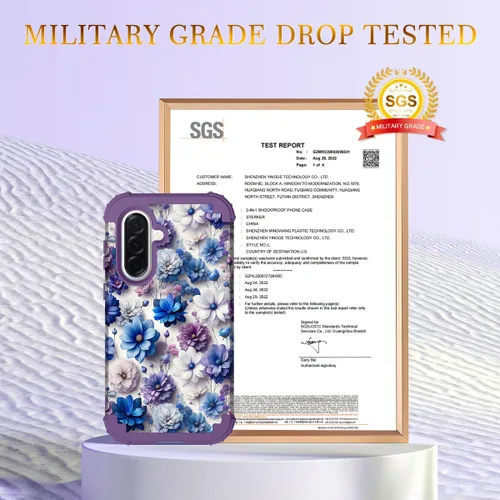 Vista 2 de Hocase Funda para Galaxy A37 5G, protección resistente a prueba de golpes, parachoques de goma de silicona suave+funda protectora híbrida
