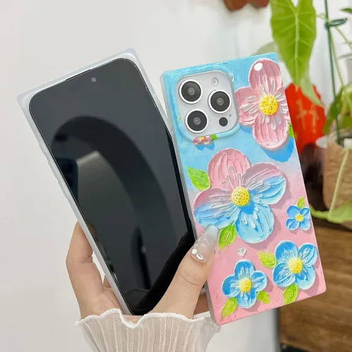 Vista 4 de Funda de silicona suave compatible con iPhone 17 de 6.3 pulgadas, funda protectora de silicona suave para mujer (mariposa azul)