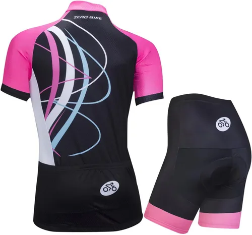 Vista 57 de Jersey de ciclismo para mujer, de manga corta, secado rápido, transpirable, para montaña.