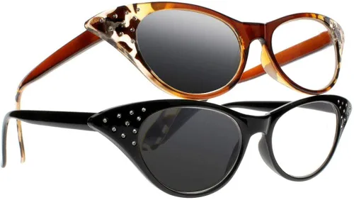 Vista 2 de Gafas de sol UV400 para mujer de transición fotocromáticas con diamantes bifocales