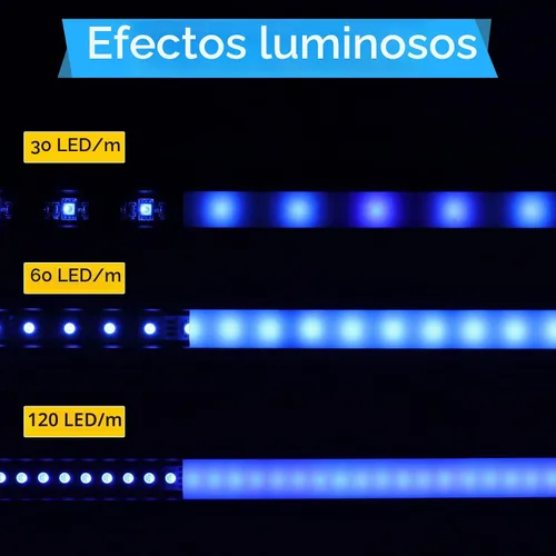 Vista 8 de Muzata Paquete de 5 canales de tira LED plateados de 3.3 pies con difusor