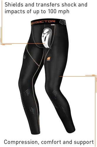 Vista 6 de Shock Doctor Men's Core Hockey Pants with Protective Bioflex Cup (YouthBoys)