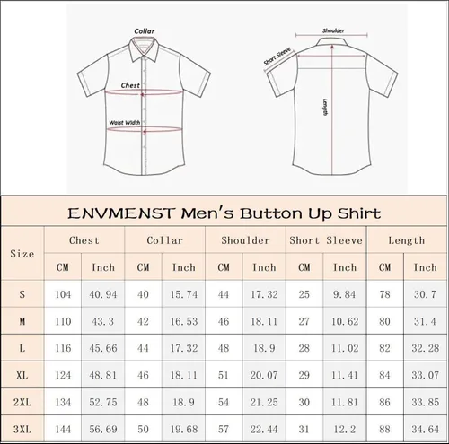 Vista 7 de ENVMENST Camisa de Navidad con botones para hombre, de manga corta, para fiestas de Papá Noel, casual, hawaianas, para fiestas