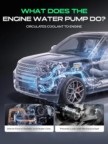 Vista 4 de YHTAUTO Bomba de agua del motor para Chevy, Buick