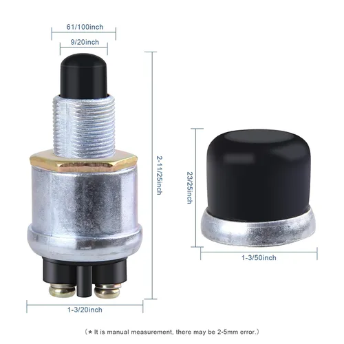 Vista 2 de Botón de arranque del motor Interruptor de arranque momentáneo de 12 V resistente a la intemperie Interruptor de arranque para automóvil, camión