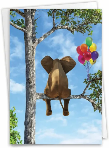 Vista 16 de NobleWorks - Tarjeta de felicitación Miss You con sobre de 5 x 7 pulgadas (1 tarjeta) Thinking of You, Just Because Birds and Branches C2822KMYG