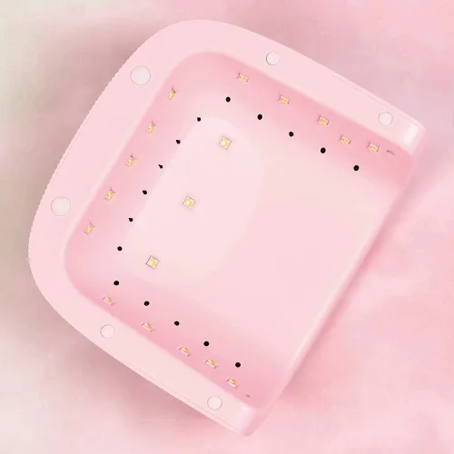 Vista 3 de KADS Lámpara de uñas LED UV de 48 W, secador de luz UV profesional, mini secador de esmalte de uñas, secado de uñas (rosa)