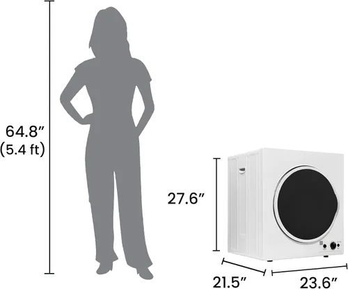Vista 3 de Equator Secador compacto con sensor ventilado 3.5cf/13lbs 110V CONTROL INFERIOR BLANCO