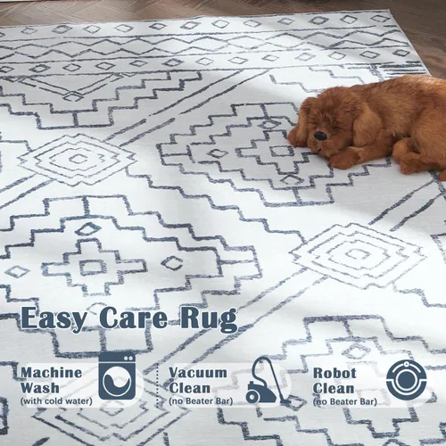 Vista 11 de jinchan Alfombra marroquí de pasillo 2x6 - Alfombra de pasillo lavable a máquina para cocina, alfombra moderna geométrica suave de pelo bajo