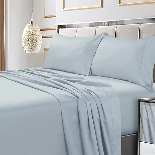 Vista 7 de Tribeca Living Juego de funda de almohada de satén de algodón egipcio suave, bolsillo extra profundo, 600 hilos, sábana de cama, Queen, chocolate
