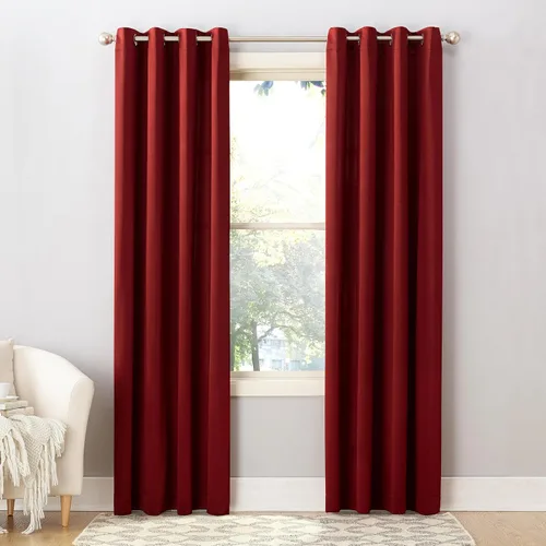 Vista 14 de Sun Zero Barrow - Juego de 2 paneles de cortinas con ojales, ahorro de energía, gris acero, 54 pulgadas de ancho x 63 pulgadas de largo (2 paneles)