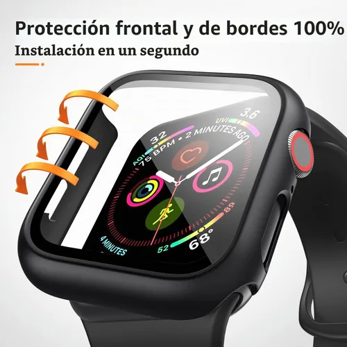 Vista 3 de Mugust Paquete de 3 fundas para Apple Watch Series 3 de 1.496 pulgadas (1.496 in), carcasa rígida de policarbonato con protector de pantalla
