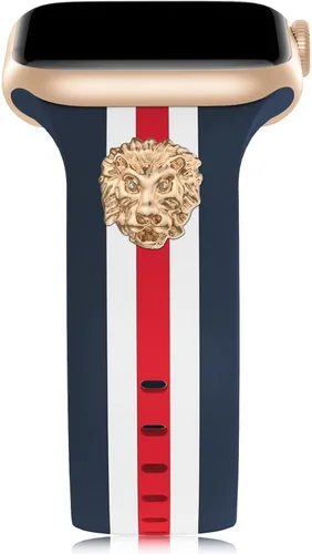 Vista 14 de Banda de diseñador con adornos decorativa compatible con Apple Watch de 38mm 40mm 41mm 42mm 44mm 45mm 46mm 49mm, para mujeres y hombres, pulseras