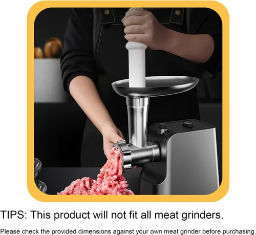 Vista 3 de Empujador de carne de plástico de 8,5 pulgadas para picadoras de carne de grado alimenticio