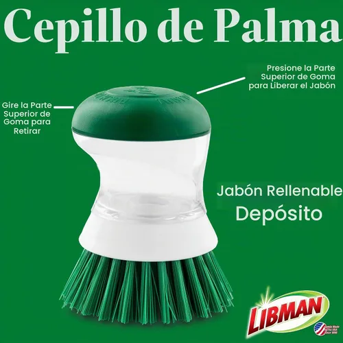 Vista 5 de Libman - Kit de cepillo para botellas y platos, cepillos de limpieza para uso en cocina, cepillo para pajilla, cepillos para fregar platos, cepillo