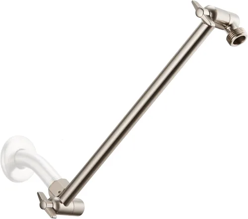 Vista 10 de Brazo de extensión para cabezal de ducha ajustable de 5 pulgadas, con tornillo de fijación con seguro, de latón cromado con ángulo ajustable