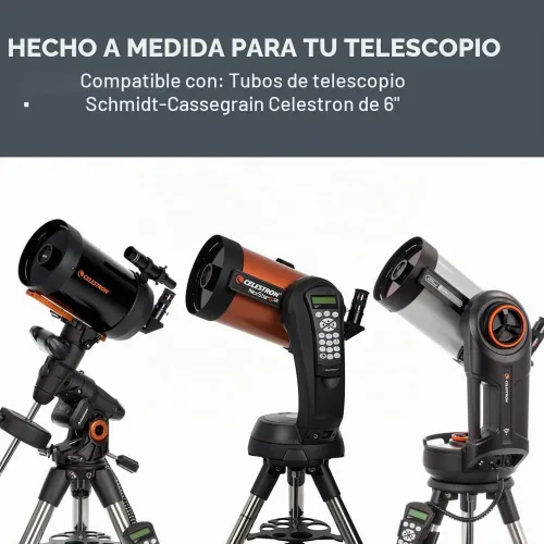 Vista 3 de Celestron EclipSmart - Filtro solar para telescopio EclipSmart de 6 pulgadas, compatible con ISO ISO 12312-2 Compliant, 6" Schmidt-Cassegrain
