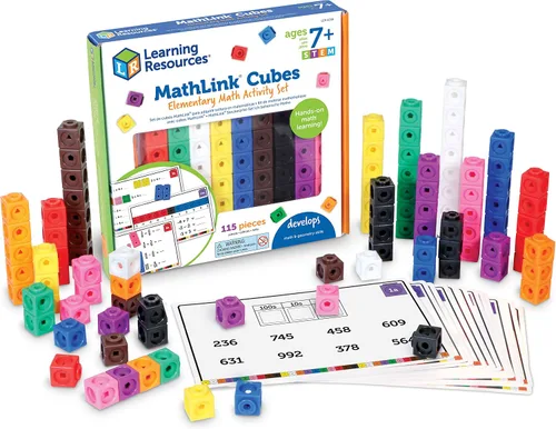 Vista 7 de Learning Resources MathLink Cubes Conjunto de Actividades de Matemáticas Tempranas - 115 Piezas, Edades 4+, Imprescindibles para el Aula