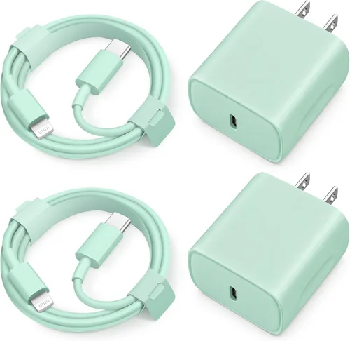 Vista 10 de Cargador súper rápido para iPhone 14, 13, 12, 11, paquete de 20 W, cargador de pared USB C rápido de 20 W, con cable de carga rápida de 6 pies