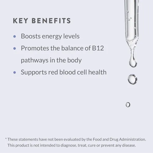 Vista 6 de Holistic Health Adenosyl B12 Vitaminas líquidas Mega Drops, Vitamina B12 gotas para una mayor absorción oral, suplementos energéticos para máxima