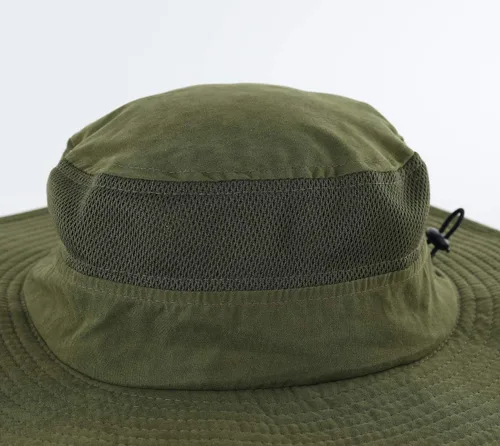 Vista 3 de Home Prefer Men's Sun Hat UPF 50+ Wide Brim Bucket Hat Mesh Fishing Hat