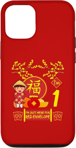 Vista 26 de iPhone 16 1 Año viejo Niños Año Nuevo Chino Decoración Rojo Sobre Caso
