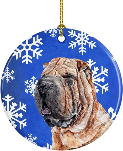 Vista 92 de Caroline's Treasures Cavalier Spaniel - Adorno de cerámica para colgar en el árbol de Navidad, para el hogar, Navidad, fiestas, regalo, 3 pulgadas