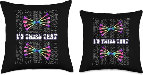 Vista 3 de Baton Twirling Majorette Girl Sport Designs batic baton twirling majorette dance - Almohada de 16 x 16 pulgadas, multicolor