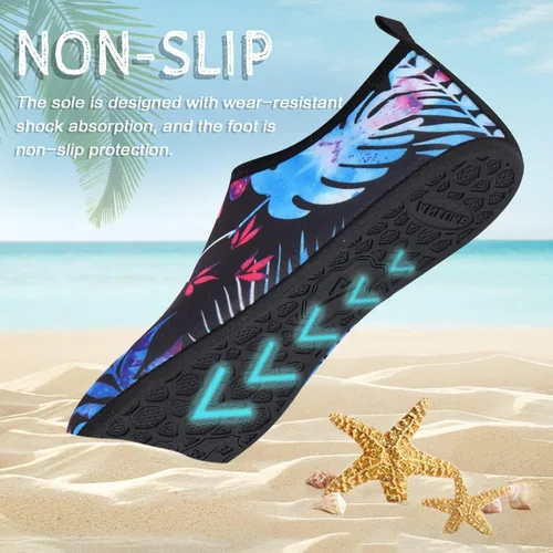 Vista 2 de ANLUKE - Zapatos de agua de secado rápido para mujeres y hombres, estilo calcetines, sensación de pies descalzos, ideales para yoga, playa, natación