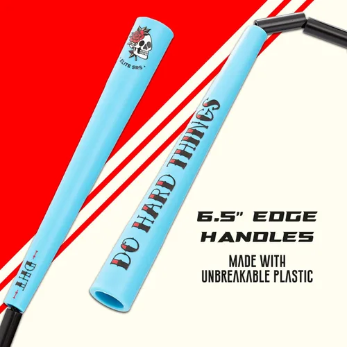 Vista 3 de Elite Jumps Edge Beaded Adjustable Jump Rope, Do Hard Things Tangle-free 1-inch shatterproof beads. Long edge handles. Adjustable for all ages.
