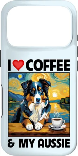 Vista 30 de Aussie Mom Dad Coffee Cup Australian Shepherd Dog Lovers Case for iPhone 17