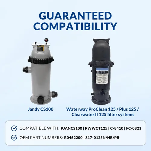 Vista 3 de Cartuchos de filtro de piscina CS100 mejorados, compatibles con Jandy CS100, PJANCS100, tela resistente de 5 onzas para una filtración y durabilidad