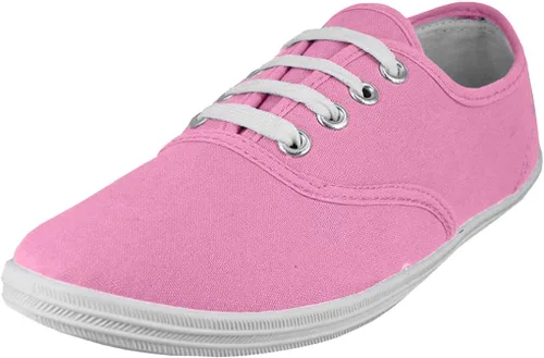 Vista 11 de Easy USA - Zapato de lona con cordones para mujer con plantilla acolchada