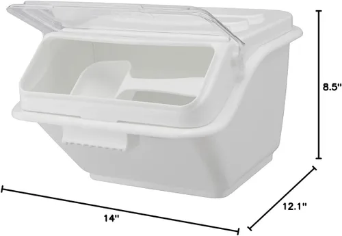 Vista 10 de Restaurantware Contenedor de ingredientes rectangular blanco de 2.6 galones