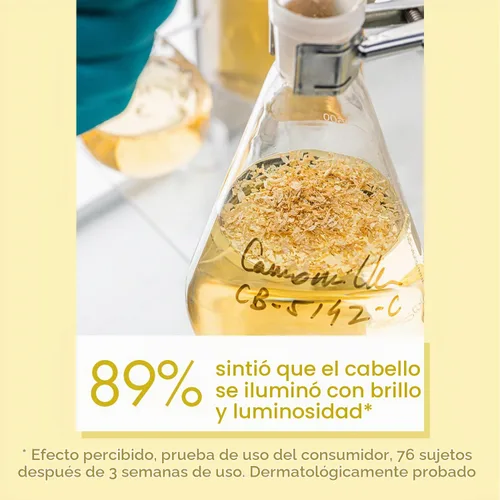 Vista 5 de Klorane Champú iluminador con manzanilla – Mejora los reflejos e ilumina el cabello rubio – Peróxido de hidrógeno, amoníaco, silicona, parabenos