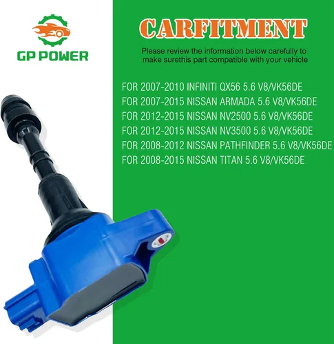Vista 4 de Bobina de encendido de rendimiento 22448-ZE00C 22448ZE00C UF-551 UF551 C1672 AIC-2402N 5C1729 JUEGO DE 8 COMPATIBLES CON INFINITI QX56 NISSAN ARMADA