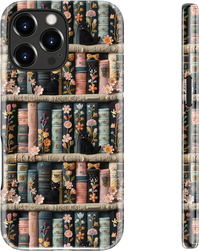 Vista 48 de bemal Funda para iPhone 12 Mini, estética, vintage, floreciente, peonía, concha, femenina, compatible con MagSafe, moderna, única, moderna, moderna