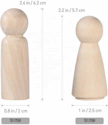Vista 7 de ULTNICE 20PCS muñeca de madera sin terminar personas cuerpos ángeles muñecas para manualidades DIY